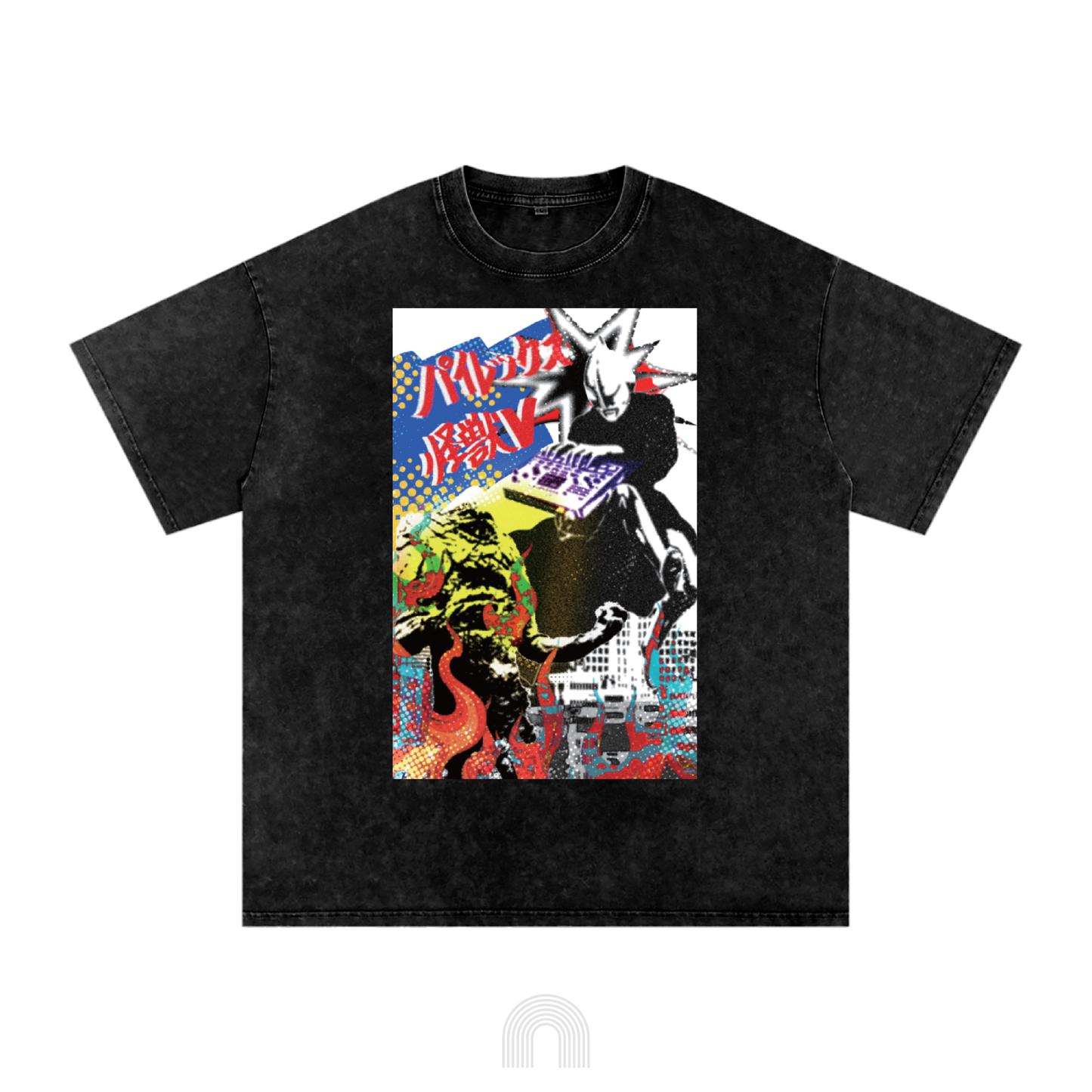 Arch Tech Records - Kaiju In The Pyrex V Tee (Black)