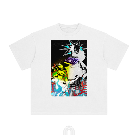 Arch Tech Records - Kaiju In The Pyrex V Tee (White)