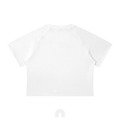 Women's Graffiti Crop Top (White)