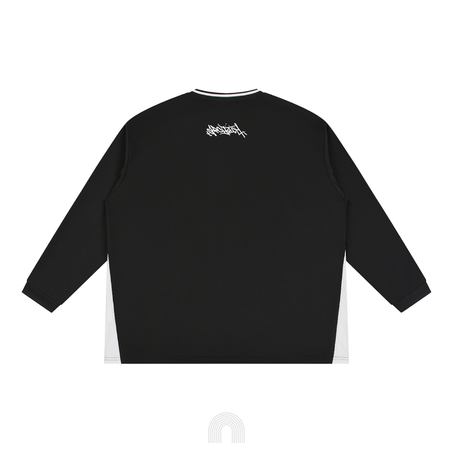 Long Sleeve Graffiti Jersey (Black w/ Red)