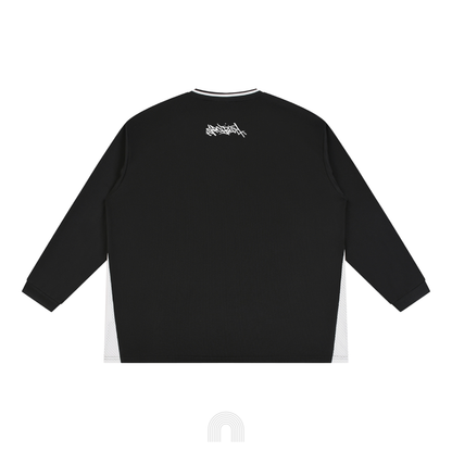 Long Sleeve Graffiti Jersey (Black w/ Red)