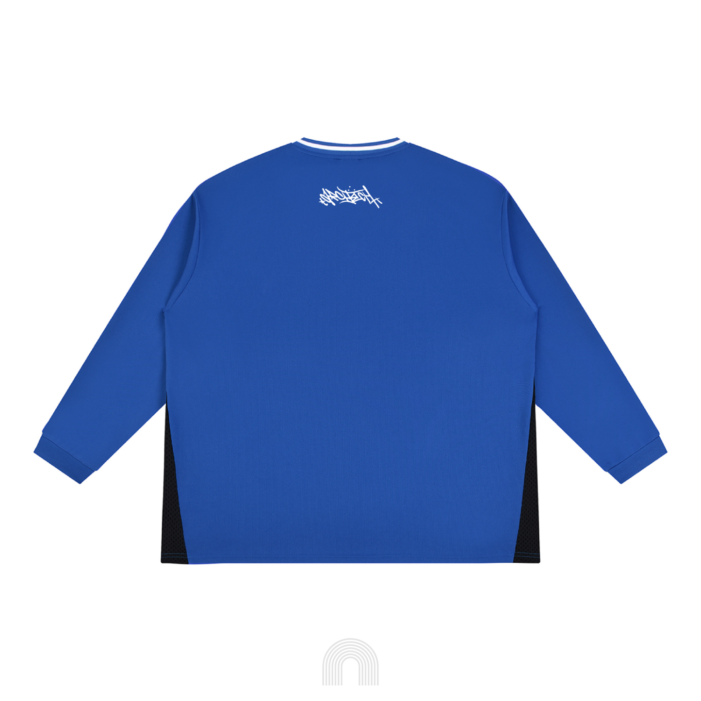 Long Sleeve Graffiti Jersey (Blue w/ White)